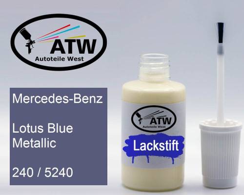 Mercedes-Benz, Lotus Blue Metallic, 240 / 5240: 20ml Lackstift, von ATW Autoteile West.